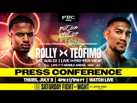 Rolly vs. Teofimo KICKOFF PRESS CONFERENCE LIVESTREAM 🥊 | Prime Video