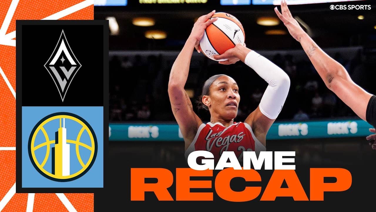 A'ja Wilson, Jackie Young combine for 58 points as Aces outlast Sky | WNBA Recap