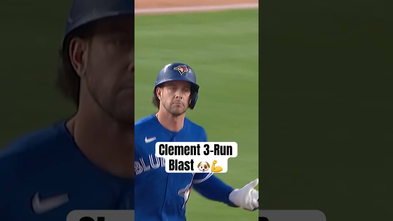 Ernie Clement launches a HUGE 3-RUN shot in the Bronx 👏