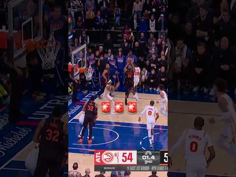 Mikal Bridges knocks it down at the buzzer 🚨