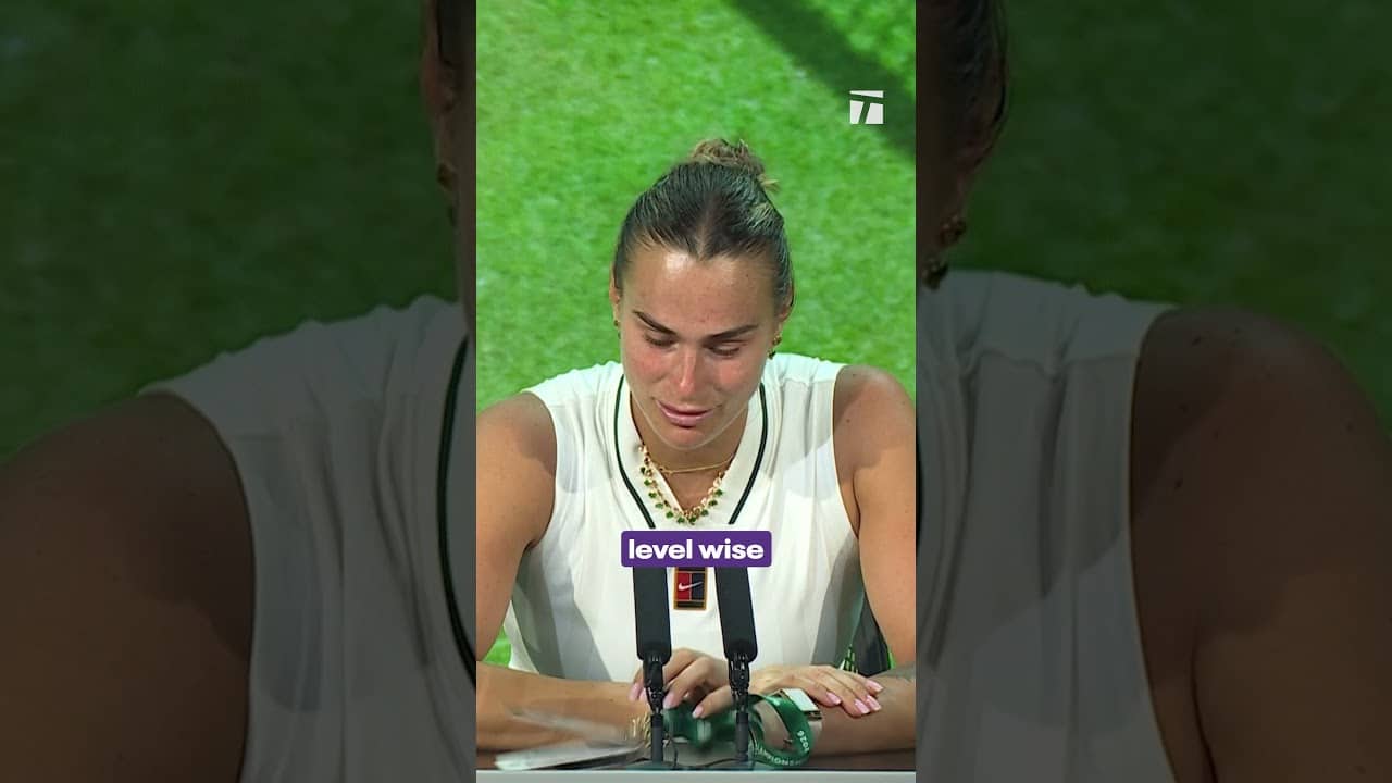 “I just want to go get completely drunk.” 😂🍻 #wimbledon #arynasabalenka #tennis #sports