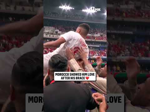 Azzedine Ounahi was getting tossed after scoring two in Morocco's win over Canada