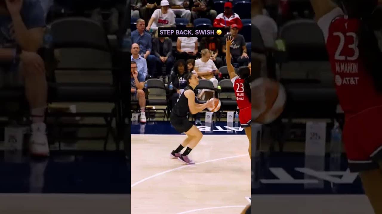 1, 2 Stepback 😌🤌 #goldenstatevalkyries #wnba #shorts