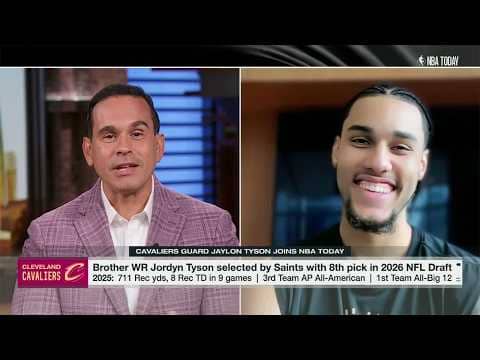 Jaylon Tyson was playing in the NBA playoffs while his brother Jordyn got drafted 🤣 | NBA Today