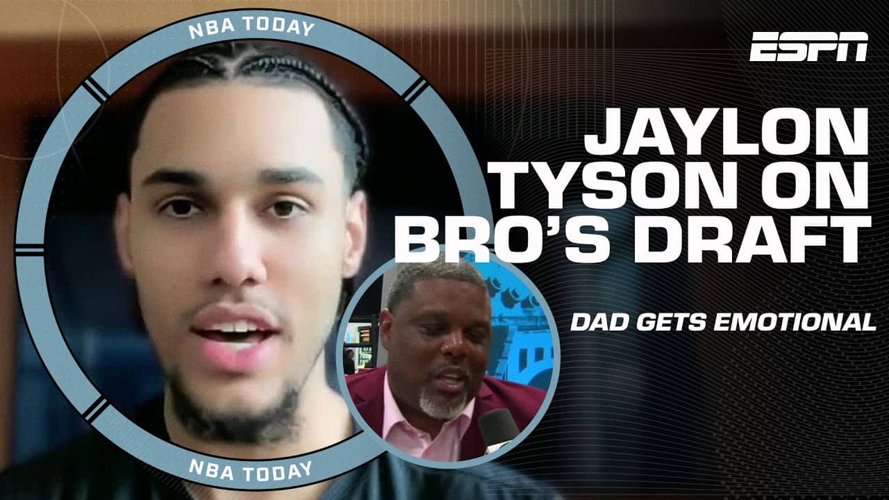 Jaylon Tyson was playing in the NBA playoffs while his brother Jordyn got drafted 🤣 | NBA Today