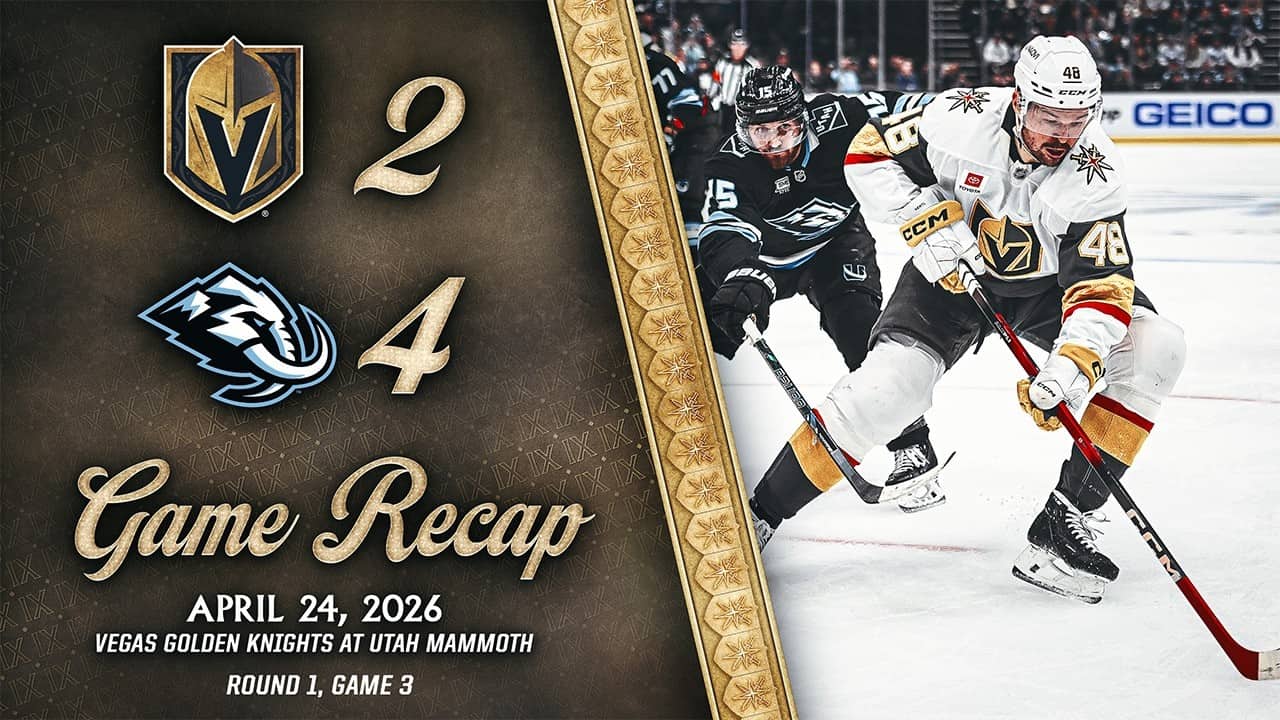 GAME 3 HIGHLIGHTS | Utah Mammoth 4, Vegas Golden Knights 2 | April 24, 2026