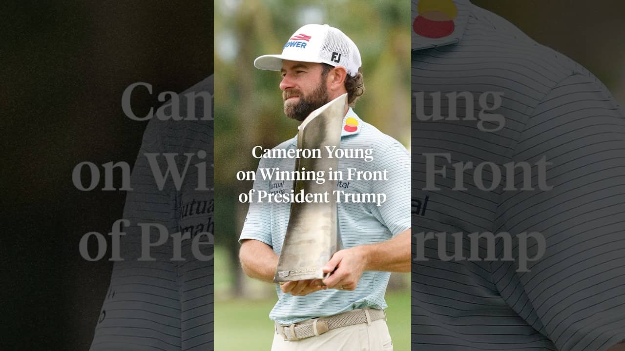 Cameron Young discusses winning in front of President Trump