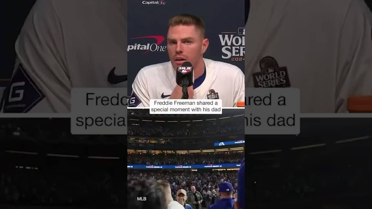 Take 60 seconds to listen to this from Freddie Freeman 🥹 #freddiefreeman #dodgers #worldseries