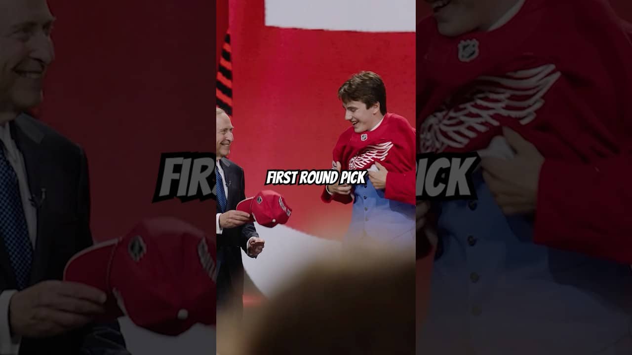 WATCH: The Red Wings select JP Hurlbert with the 23rd overall pick in the NHL Draft