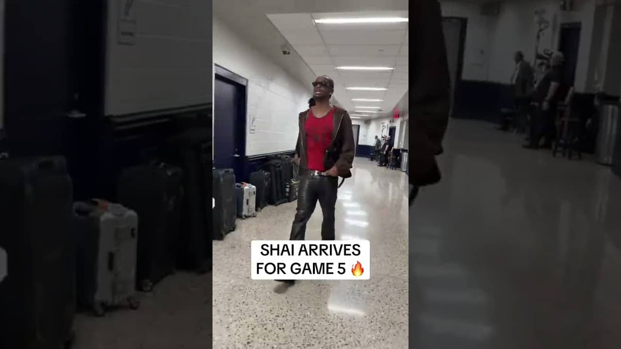 Shai is in the house for Game 5️⃣ of the WCF