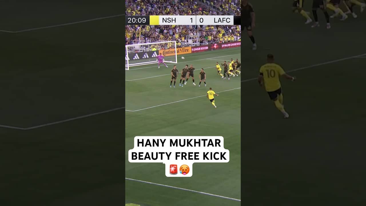 Hany Mukhtar 100TH goal with @Nashvillesc is a free kick beauty!🚨
