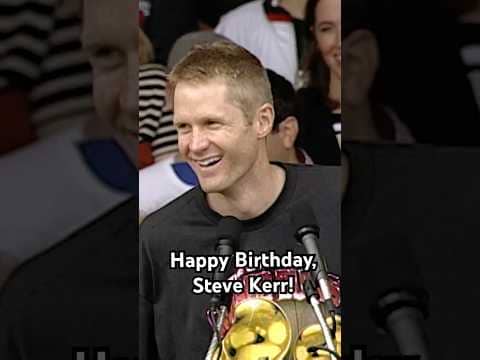 To celebrate Steve Kerr’s 60th birthday, take a look at his championship parade speech in 1997!