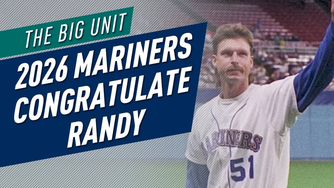 2026 Seattle Mariners Congratulate Randy Johnson on his Number Retirement