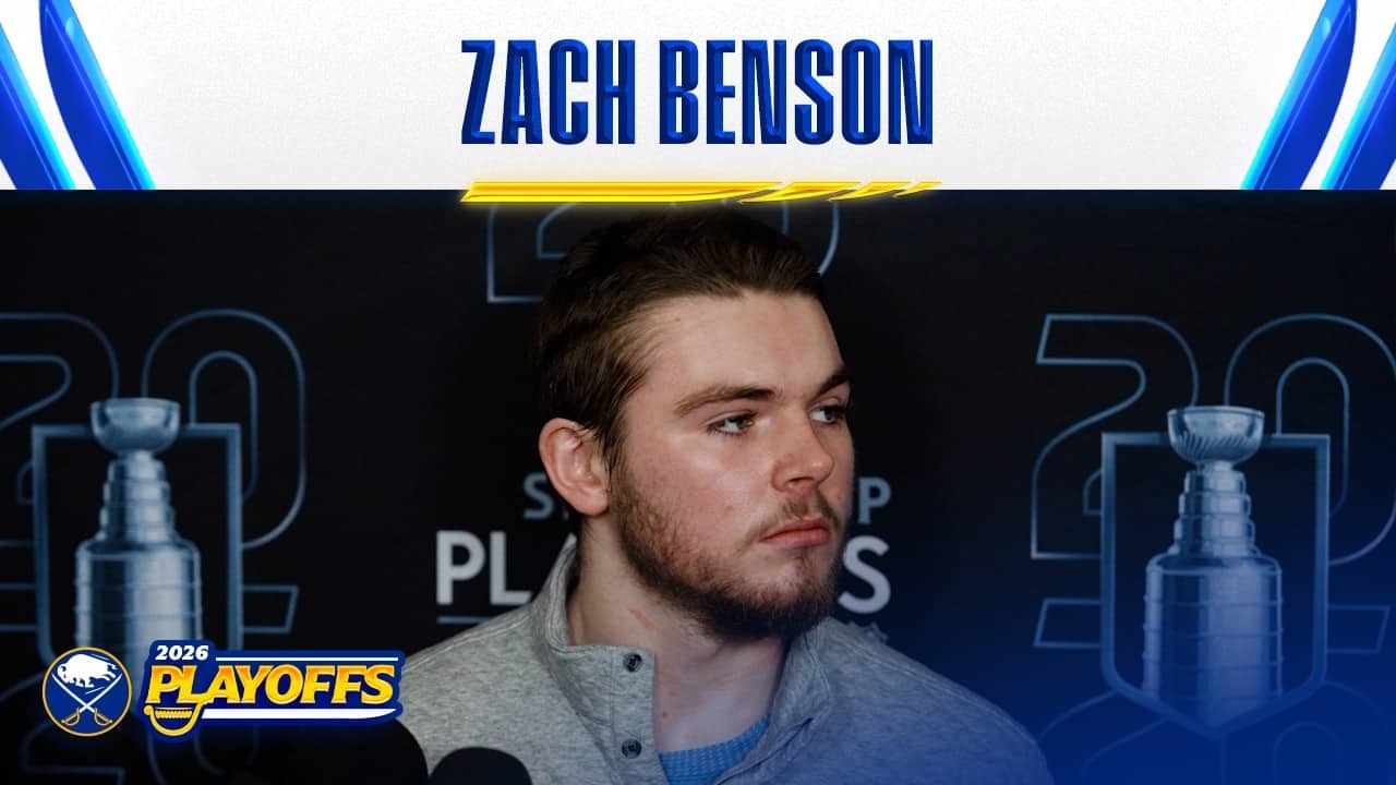 “We’re Going To Be Hungry” | Zach Benson Ahead Of Game 4 In Montreal | Buffalo Sabres Playoffs