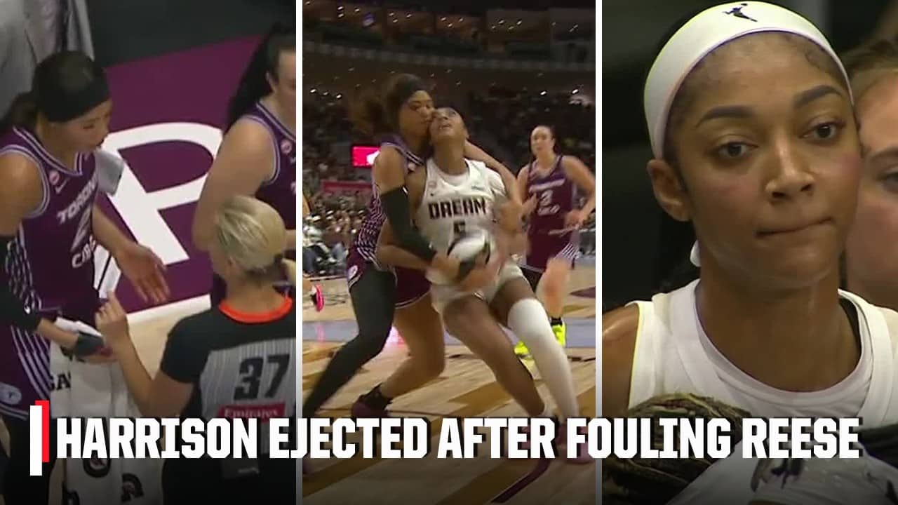 Isabelle Harrison ejected after a Flagrant 2 foul on Angel Reese | WNBA on ESPN