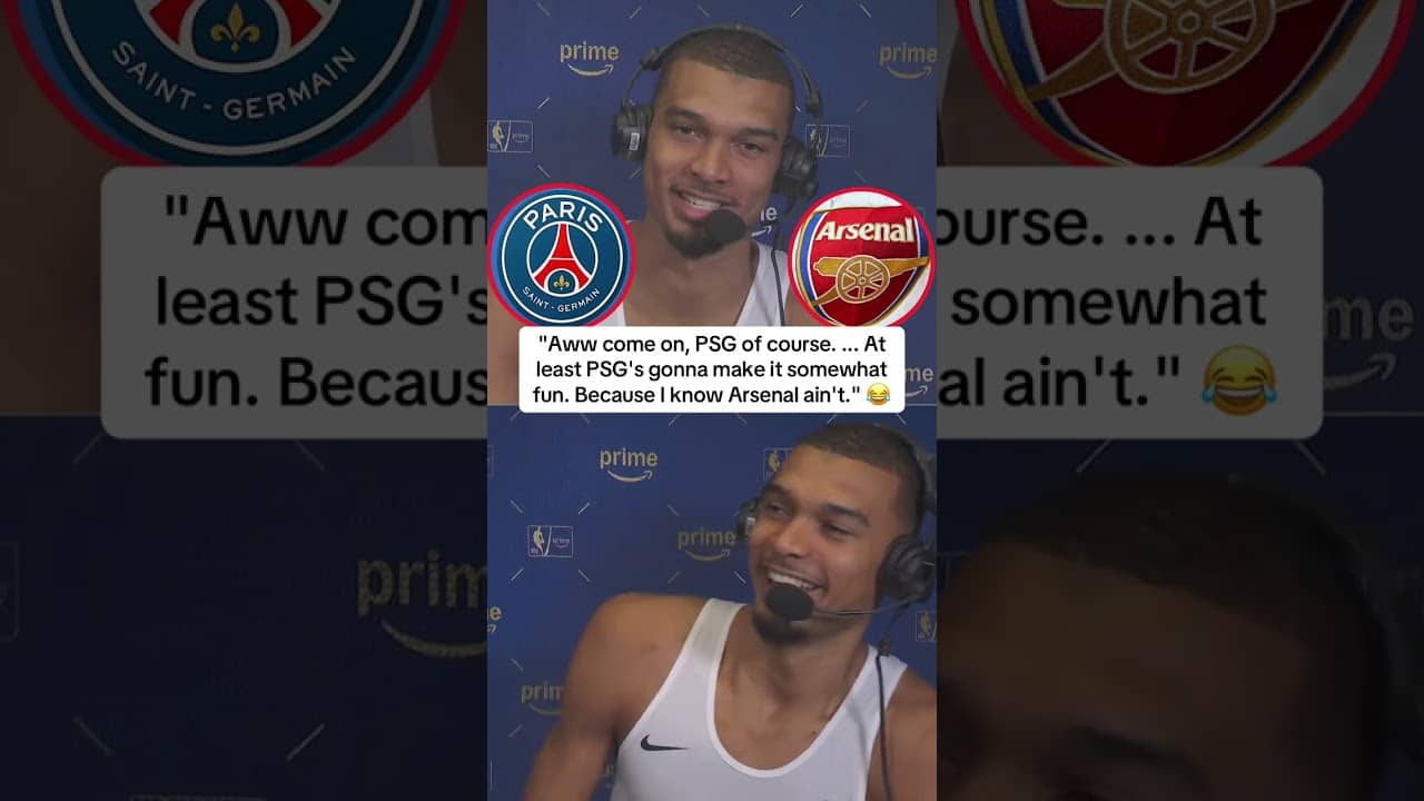 Wemby is rocking with PSG to win the Champions League Final 😤 (via @nbaonprime/TT)