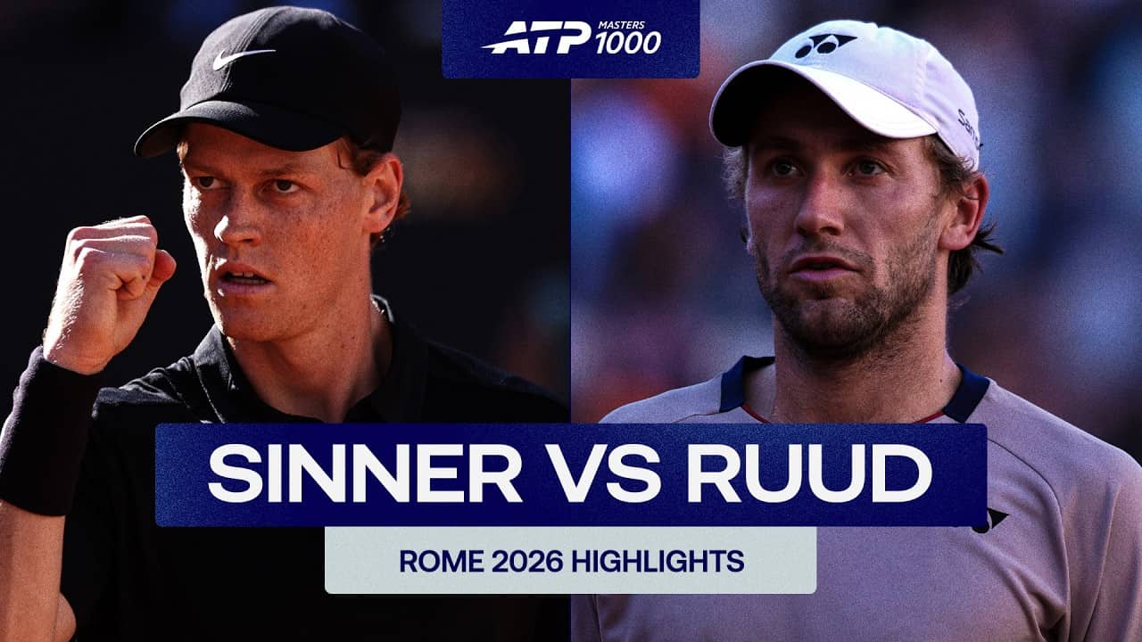 Jannik Sinner vs Casper Ruud Highlights | Rome 2026 Final