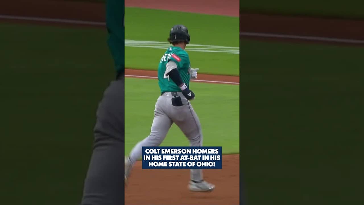 Homecoming HOME RUN for Colt Emerson! #baseball #mariners #mlb #homerun #highlights
