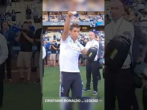 Cristiano Ronaldo's appearance at Dodger Stadium was so electric he needed TWO first pitches 🔥