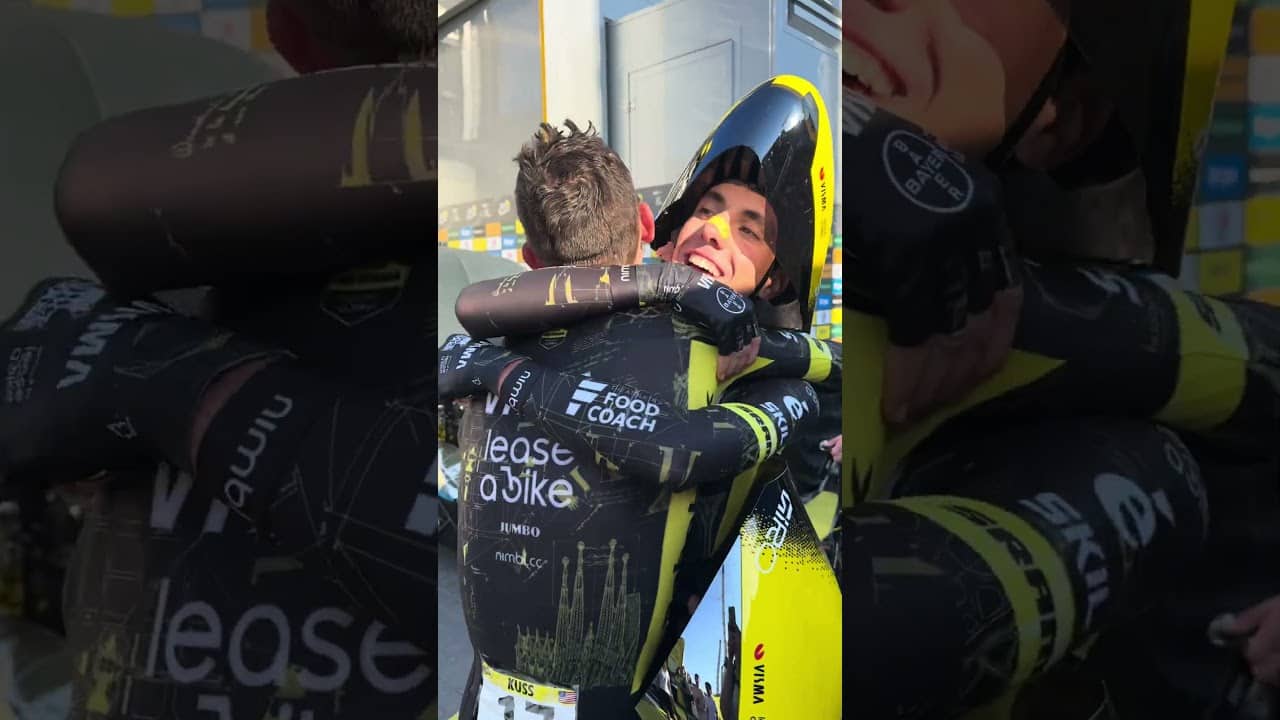 Stage 1’s Team Time Trial belongs to Visma-Lease a Bike 🖤💛 #cycling #tourdefrance #vingegaard