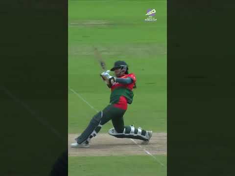 Juairiya Ferdous hangs back and smashes it over midwicket for six 💪 #T20WorldCup