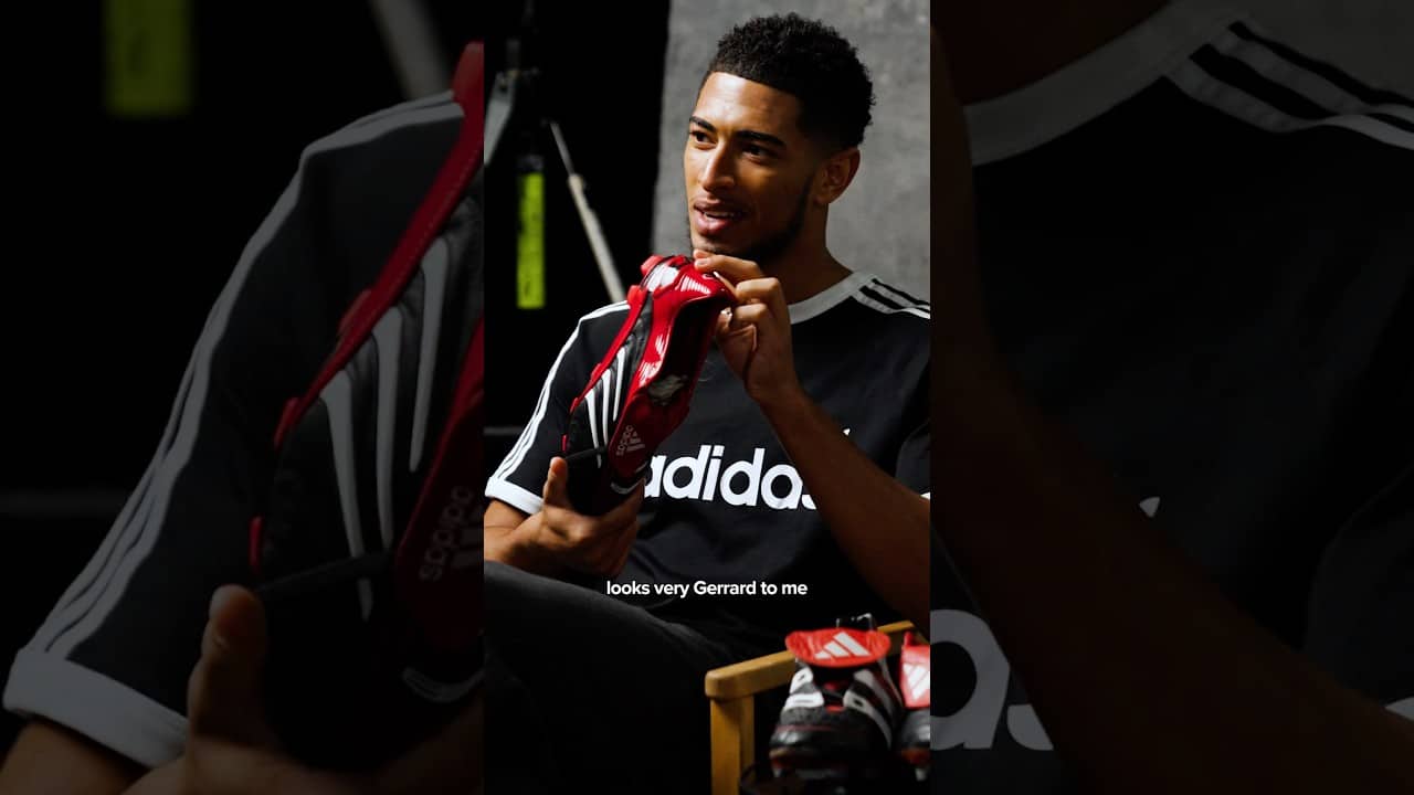 Jude Bellingham Reacts To ICONIC Preds #adidas #judebellingham #england #realmadrid #worldcup