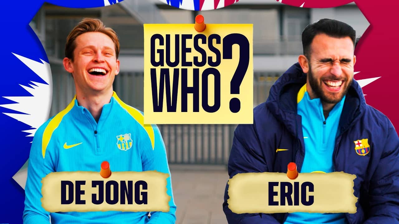 FRENKIE DE JONG & ERIC GARCIA PLAY... GUESS WHO?? | FC Barcelona 👀🔵🔴
