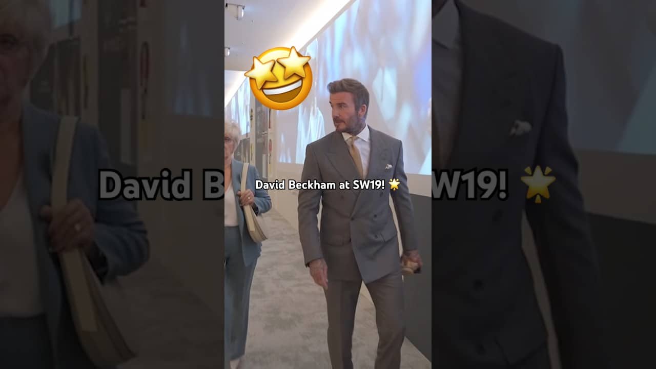Beckham has ARRIVED at Wimbledon! 🌱