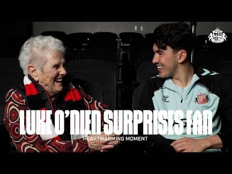 93-Year-Old Sunderland Fan Meets Luke O’Nien In A Heartwarming Surprise ❤️