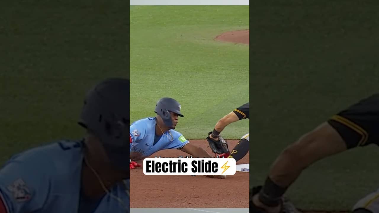 Jesús Sánchez has Olympic-level swim moves 🏊‍♂️ #MLB #BlueJays #Toronto
