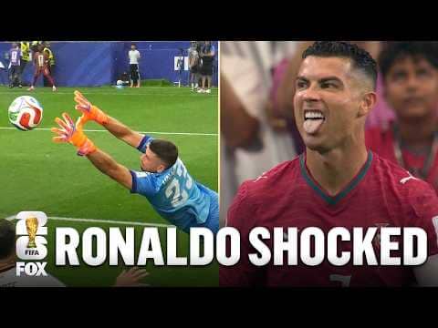 SAVE SHOCKS RONALDO 😱 Unai Simón's Makes STUNNING Diving Save on Cristiano Ronaldo's Shot