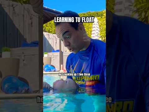 Teaching Baby how to Float in the Pool!