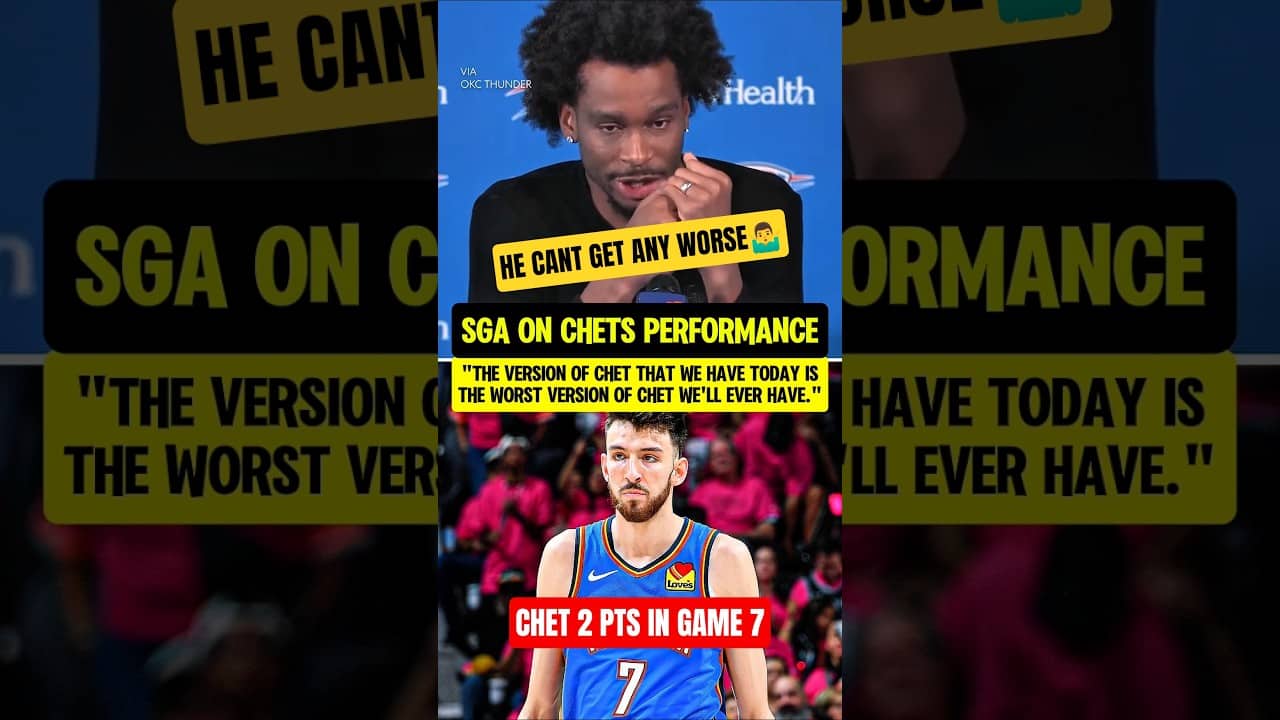 SGA backs Chet after his tough series🧐
