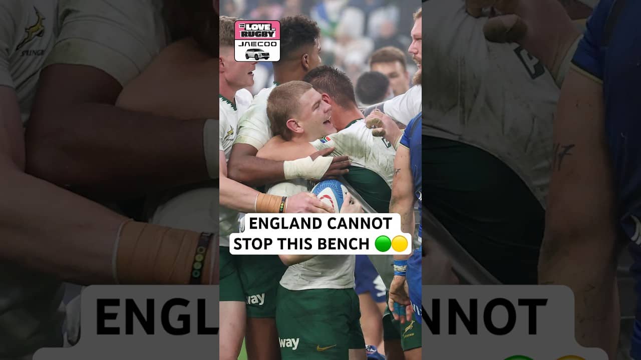 Rassie's bench is the most dangerous in world rugby right now 🇿🇦🏉 #Springboks #Rugby