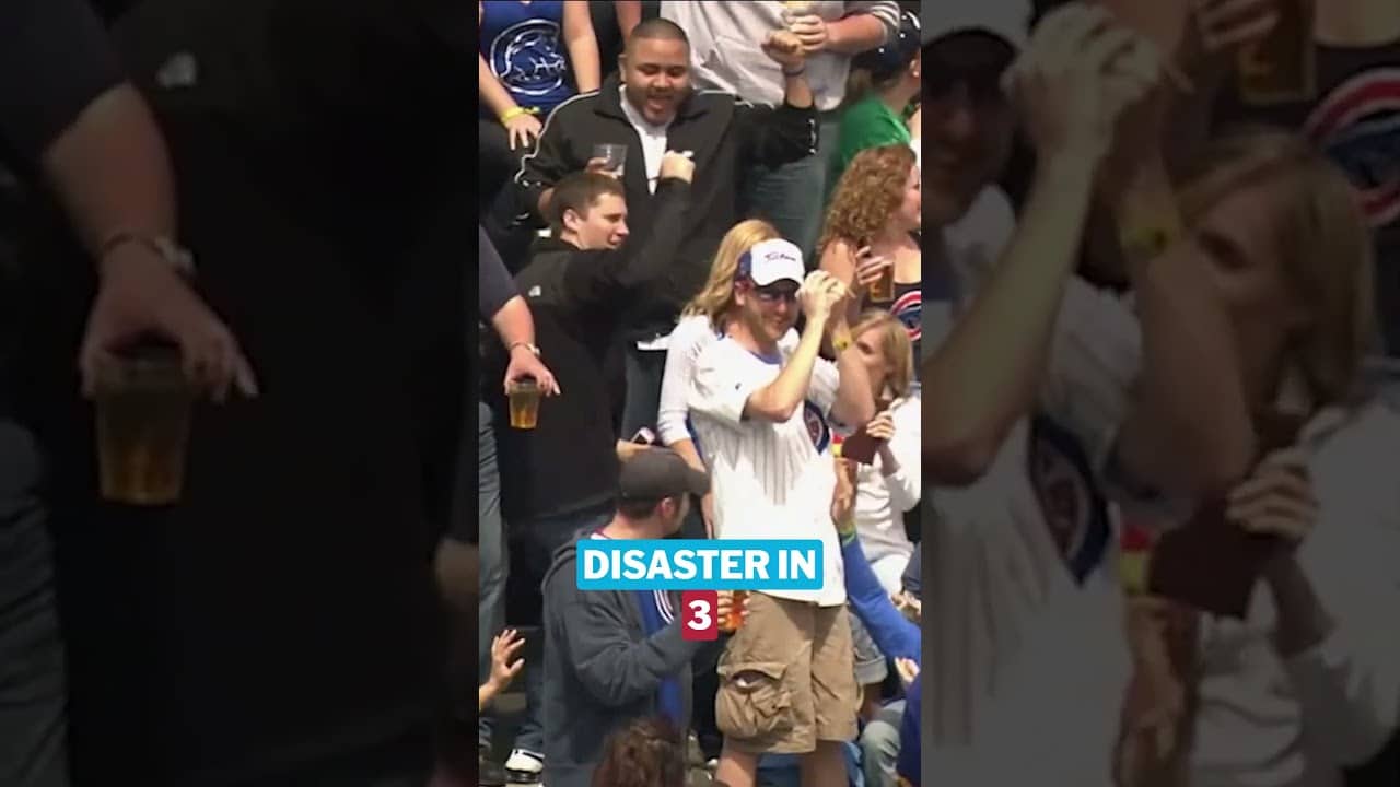 Moments before disaster for this fan's drink 😞