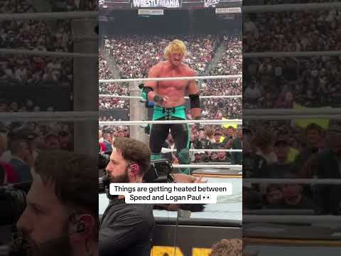 Tempers flared between Logan Paul and Speed #WrestleMania