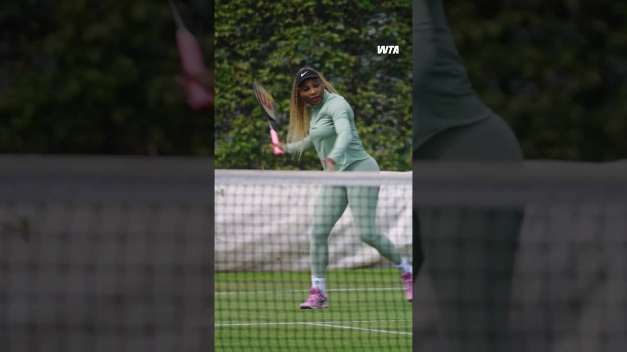Pink goes good with green! 🌱🩷 Serena hits the practice courts in Berlin #WTA #SerenaWilliams #Tennis