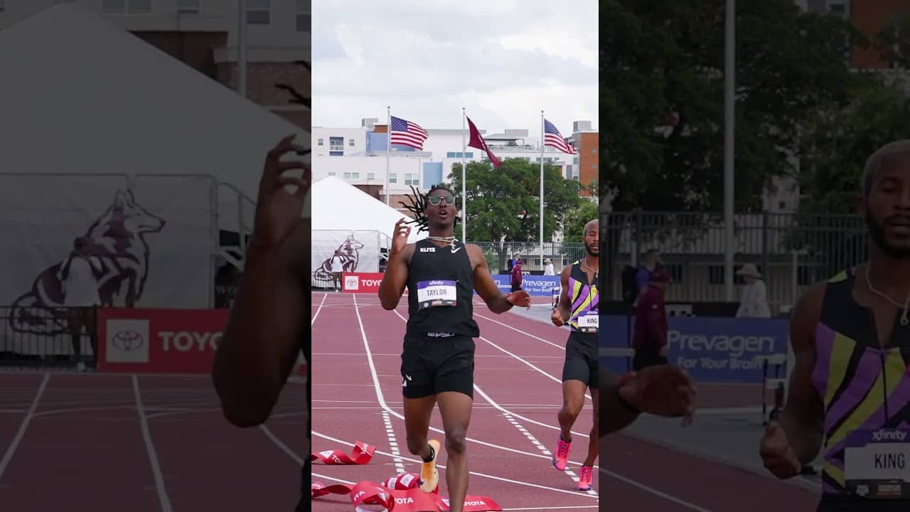 Watch Tate Taylor rewrite the high school record books again 👀🔥 #track #200m #race