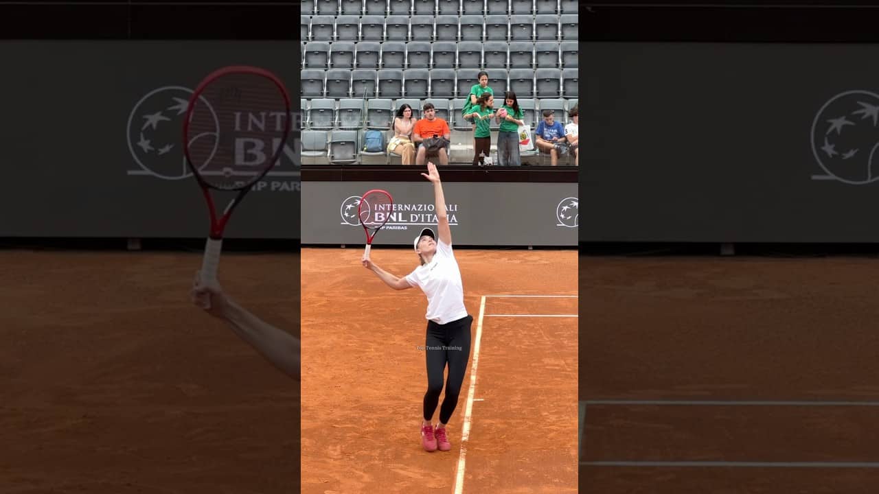 Rybakina Serve Technique in Slow Motion