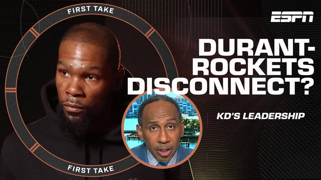 Kevin Durant-Rockets DISCONNECT?! ⛓️‍💥 Stephen A. & Perk's thoughts on KD's leadership | First Take