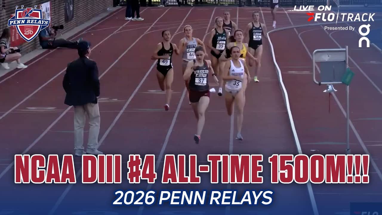 NCAA DIII #4 ALL-TIME! Haley Schoenegge clocks 4:16 1500m at Penn Relays!