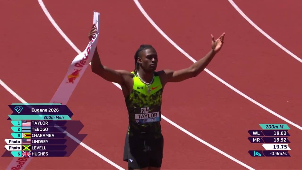 18-Year-Old Tate Taylor Shocks the World in 19.75 High School National Record to Win Pre Classic