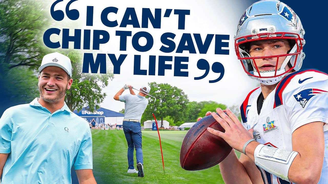 NFL quarterback Drake Maye mic'd up at Truist Championship (with Keegan Bradley)