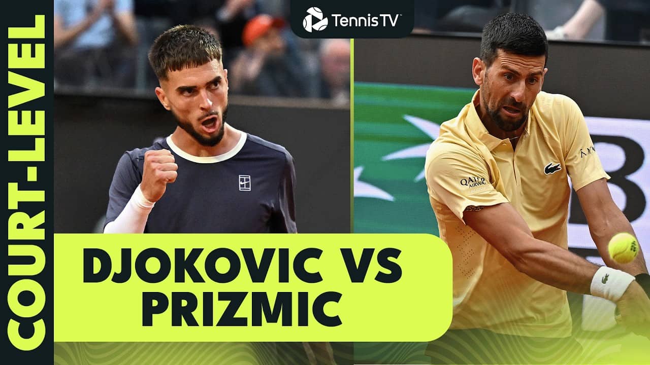 Novak Djokovic vs Dino Prizmic Court-Level Highlights | Rome 2026