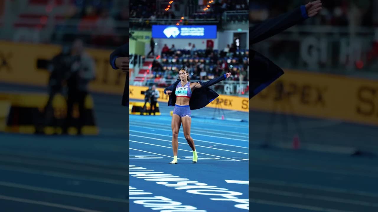 Anna Hall takes pentathlon silver on her #WorldIndoorChamps debut ⚡