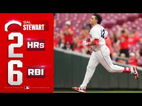 SAL STAYS HOT! Sal Stewart hits two HRs and drives in 6 RUNS for the Reds! 🤩🔥 | MLB Highlights