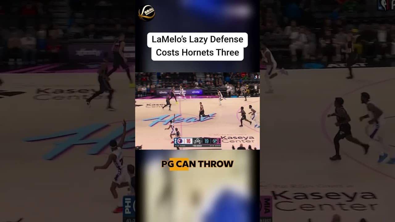 LaMelo's Lazy Close-Out Gives Sixers Rookie VJ Edgecombe a Free Triple