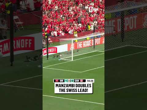Johan Manzambi powers it past the keeper to make it 2-0 Switzerland in Vancouver! 🇨🇭