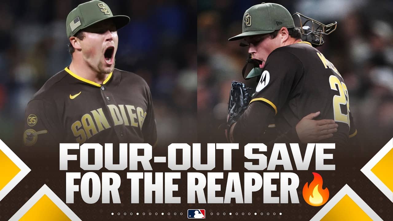 Mason Miller strikes out 4 batters in a 4-out save with the Padres during the 2026 Vedder Cup 😤