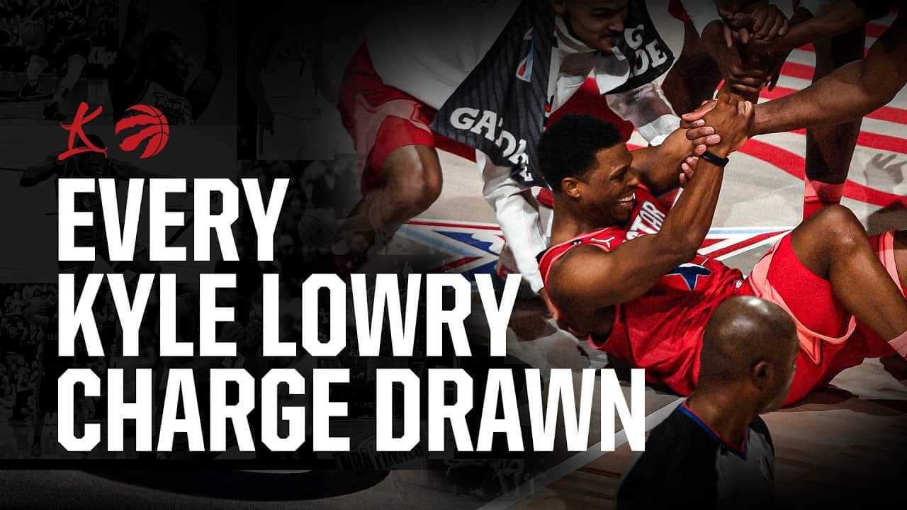 EVERY KYLE LOWRY CHARGE DRAWN